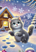 Обкладинка книги "My Cat is Playing with the Snowflakes "