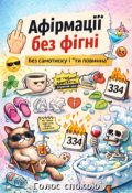 Обкладинка книги "Афірмації без фігні: без самотиску і &ldquo;ти повинна"."